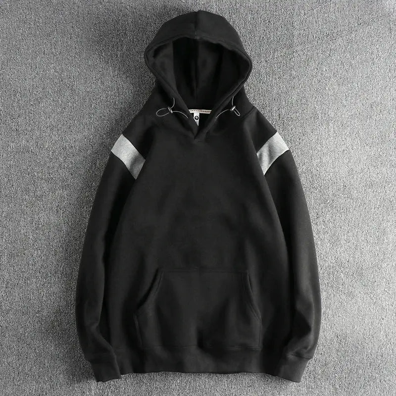 Frederik | Hoodie Mænd Med Løs Pasform Hætte & Ribkanter Til Hverdag