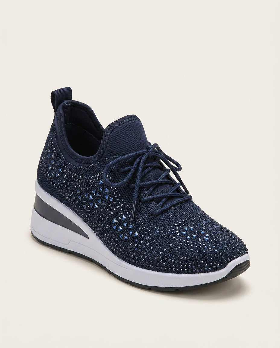 Platform Sneakers Dame Similisten – Snøre med Chunky Sål