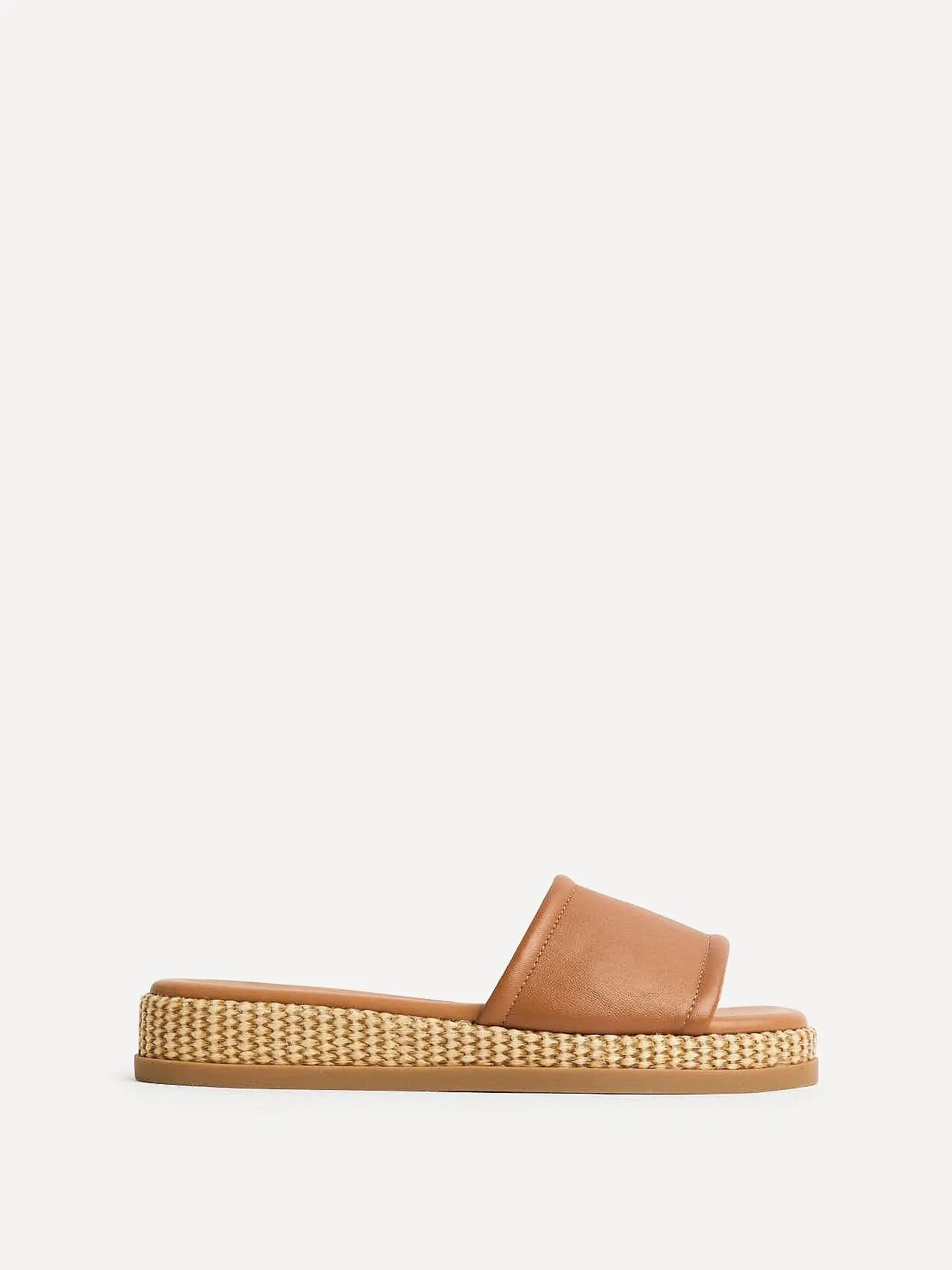 Raffia Flatform Mules Med Hæl med Blød Fodseng | Komfortable Sommer Sandaler til Kvinder 2