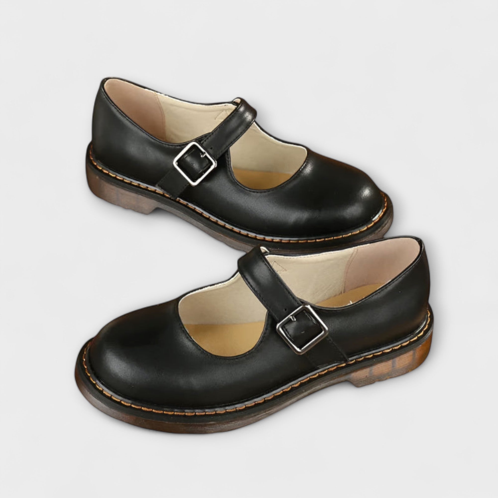 Women's Mary Jane Flat Shoes Buckle Strap Comfort Shoes