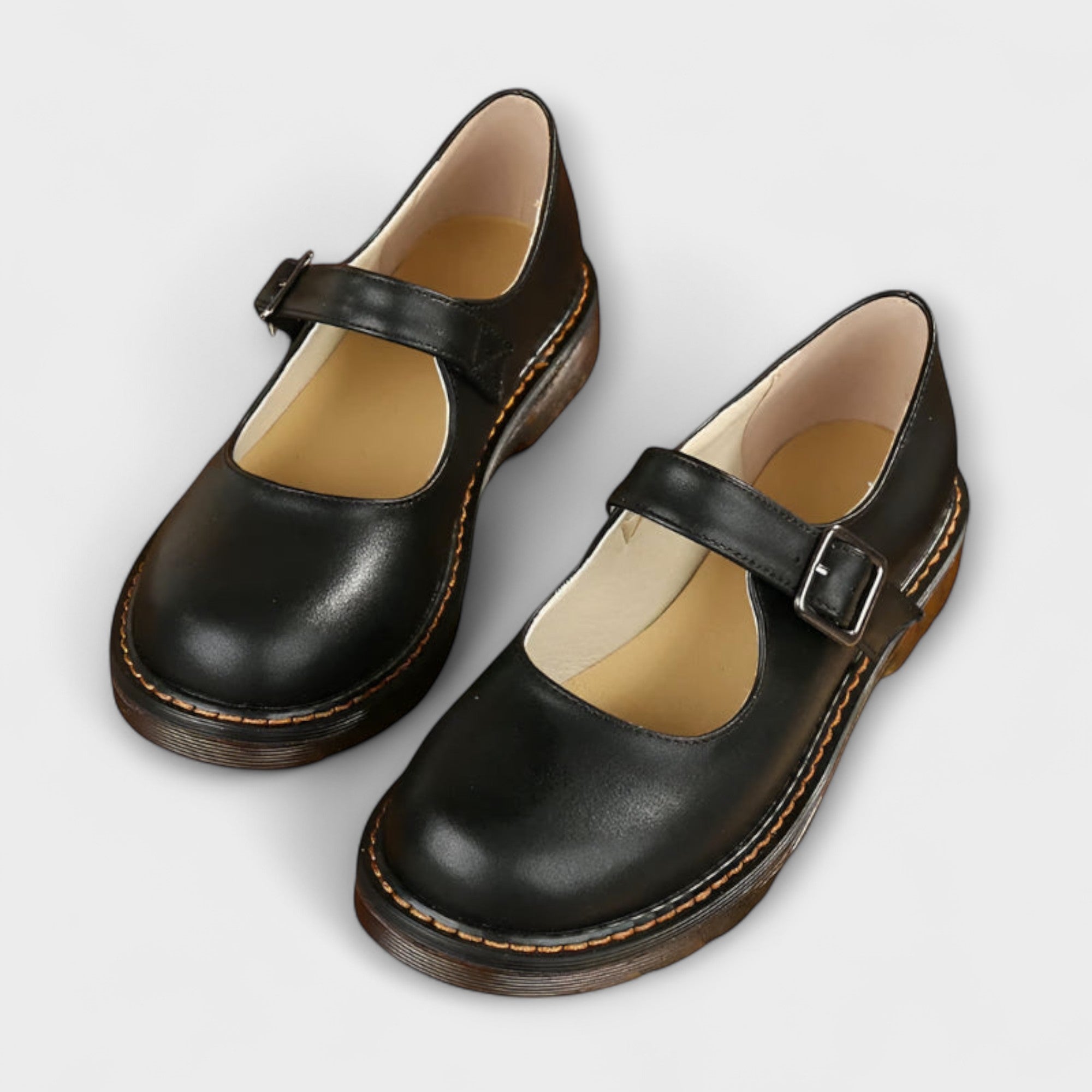 Women's Mary Jane Flat Shoes Buckle Strap Comfort Shoes