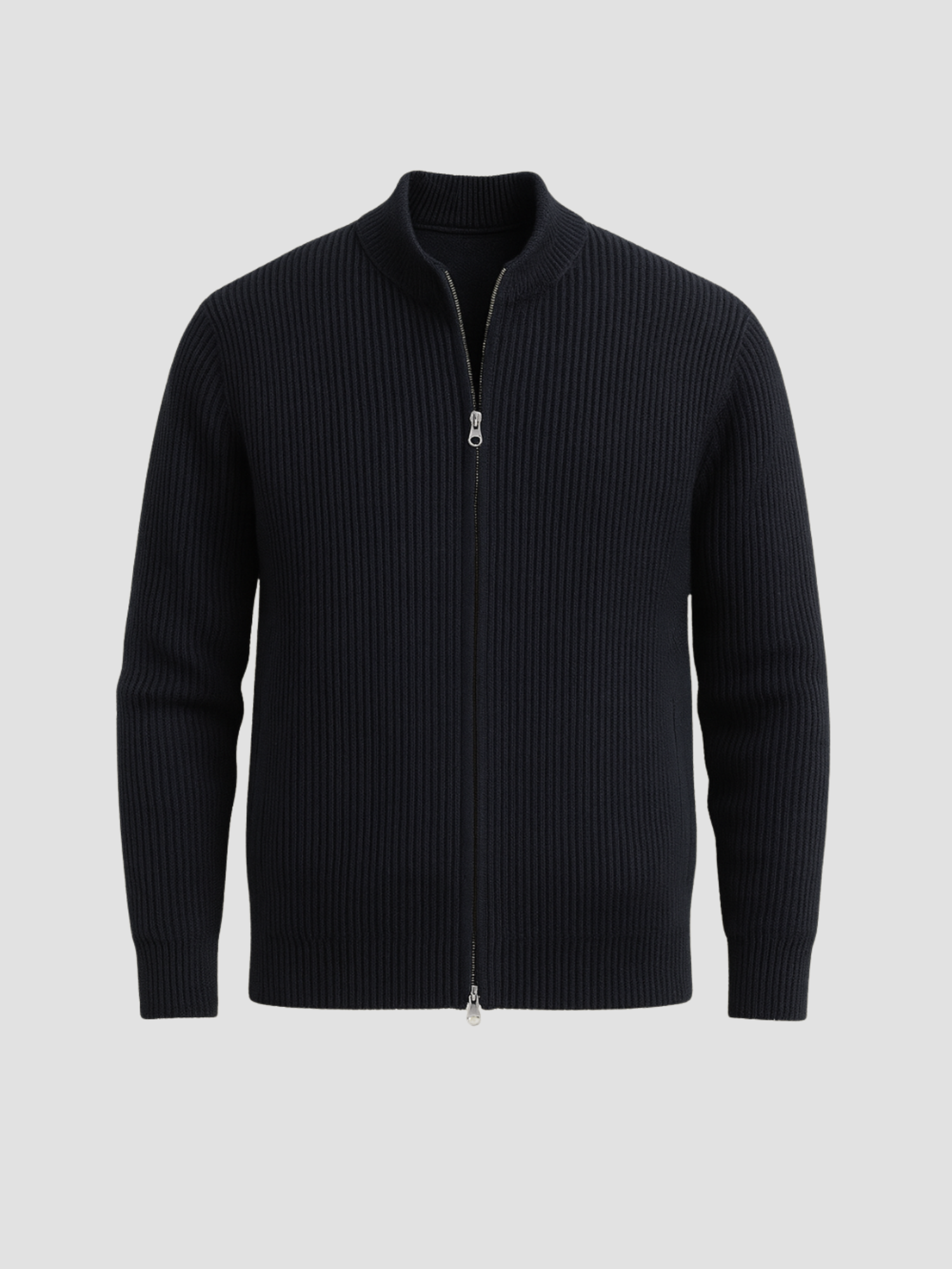 Adam | Strikcardigan med Lynlås til Mænd