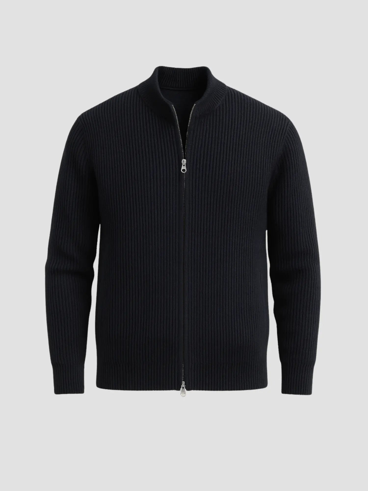 Adam | Strikcardigan med Lynlås til Mænd