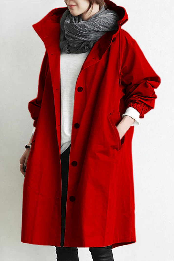 Vandtæt Trench Coat Med Hætte Til Kvinder - Stilfuldt Og Komfortabelt Design 5