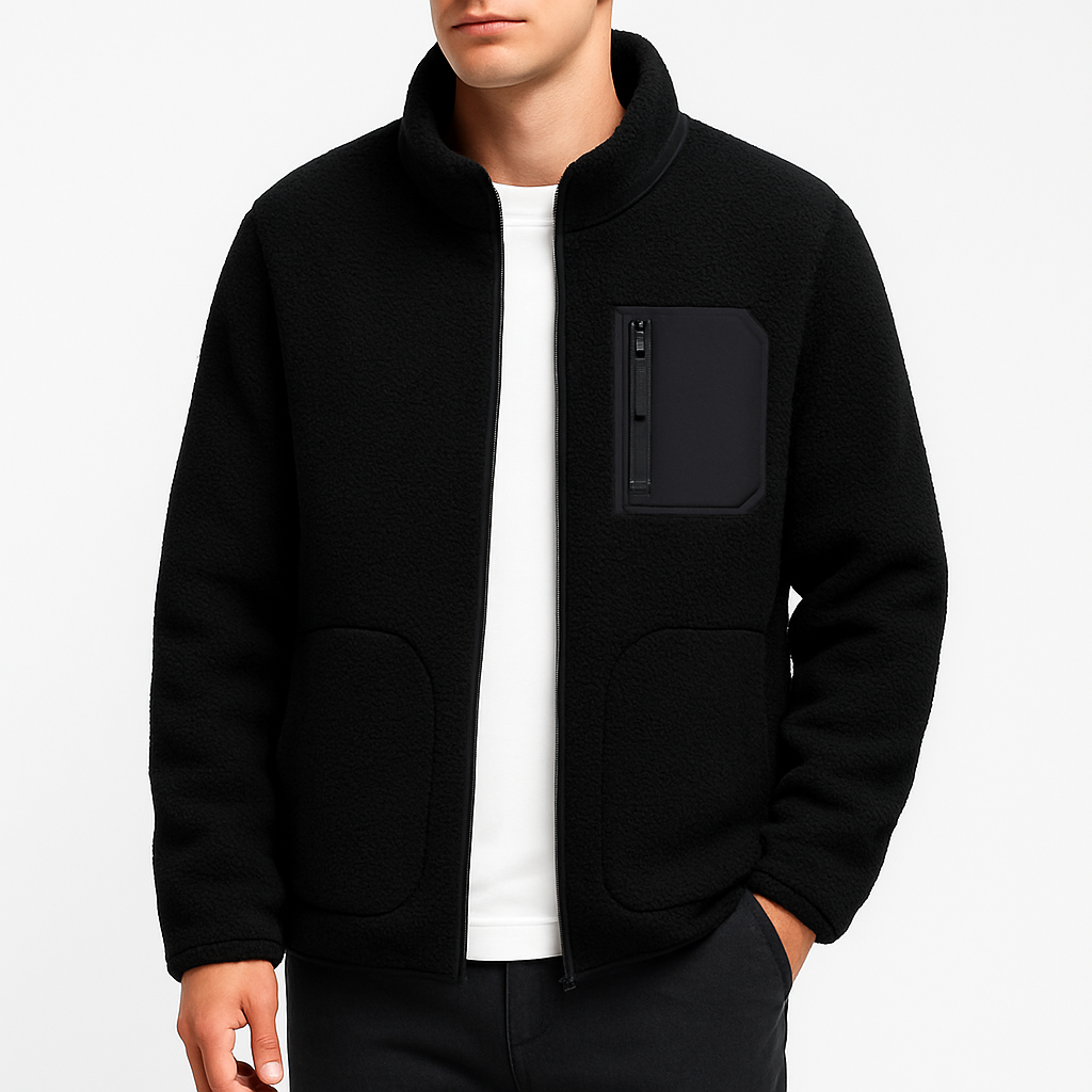 Fleecejakke til Mænd - Varm Fleece Jakke til Efterår med Moderne Snit og God Komfort 4