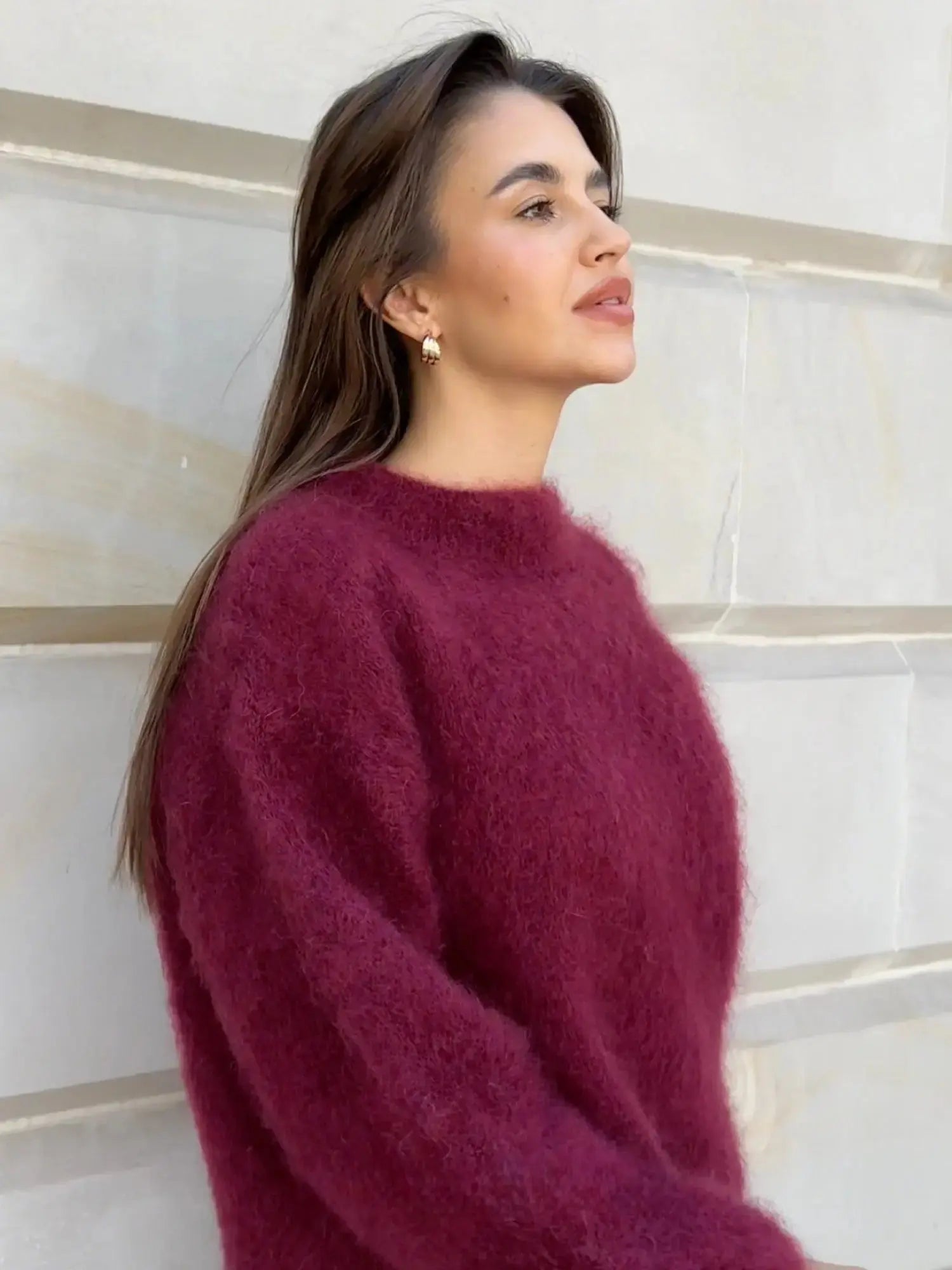 Amalie | Blød Mohair Dame Pullover med Elegant Design
