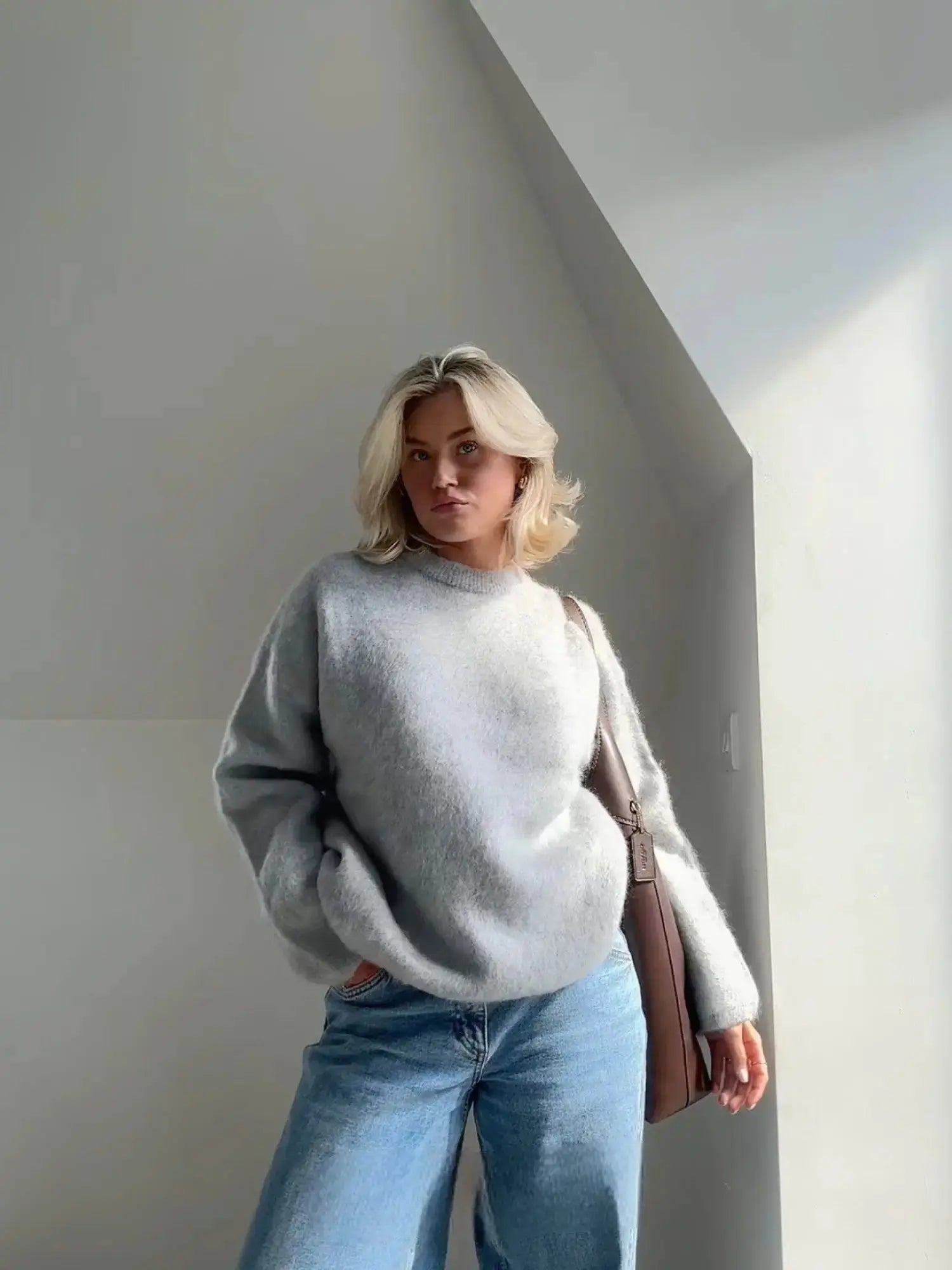 Amalie | Blød Mohair Dame Pullover med Elegant Design