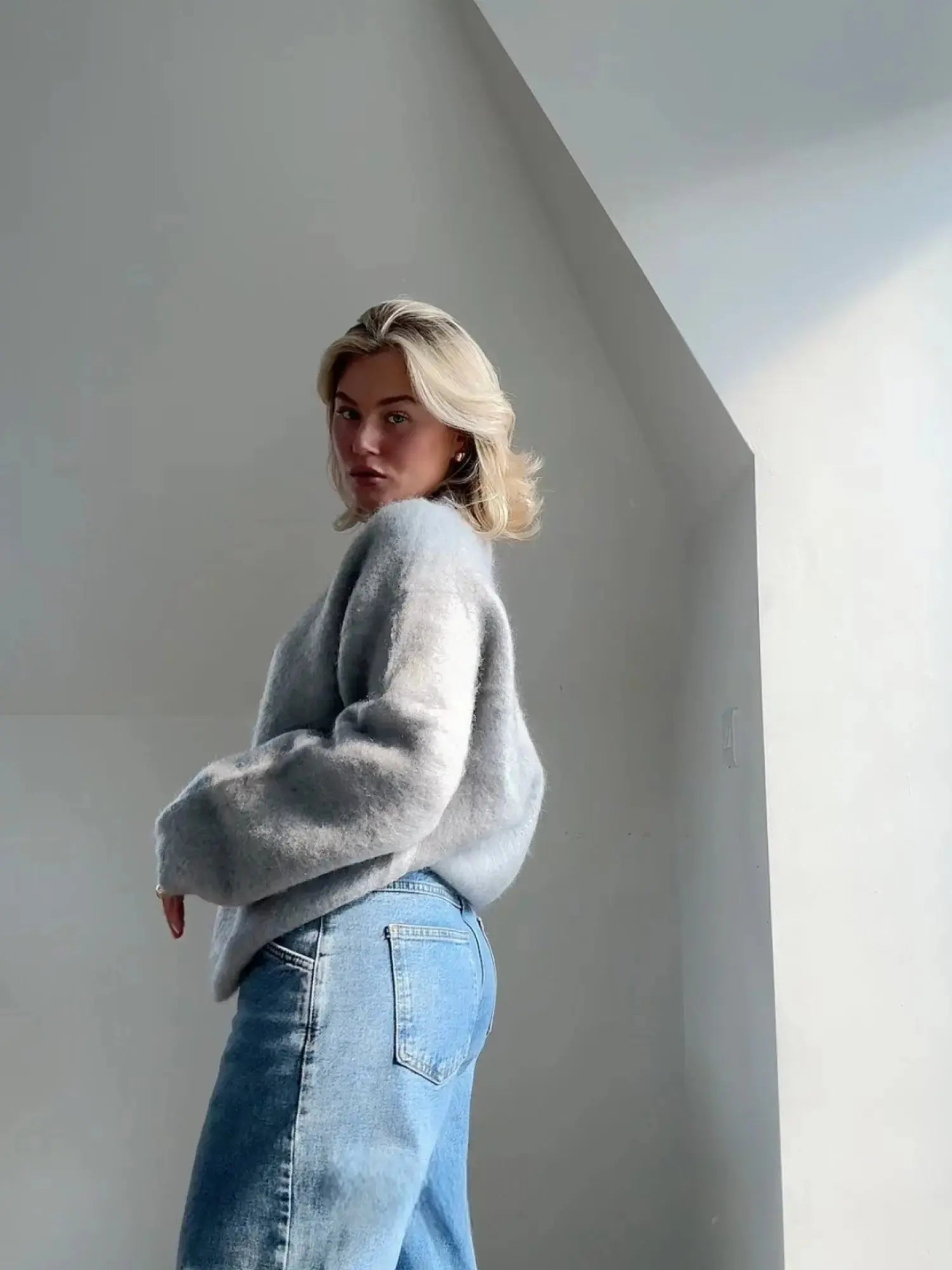 Amalie | Blød Mohair Dame Pullover med Elegant Design