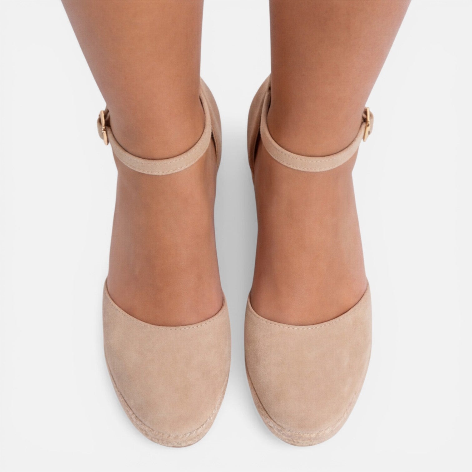 Women's Closed-Toe Wedge Sandals – Ankle Strap, Comfort Sole