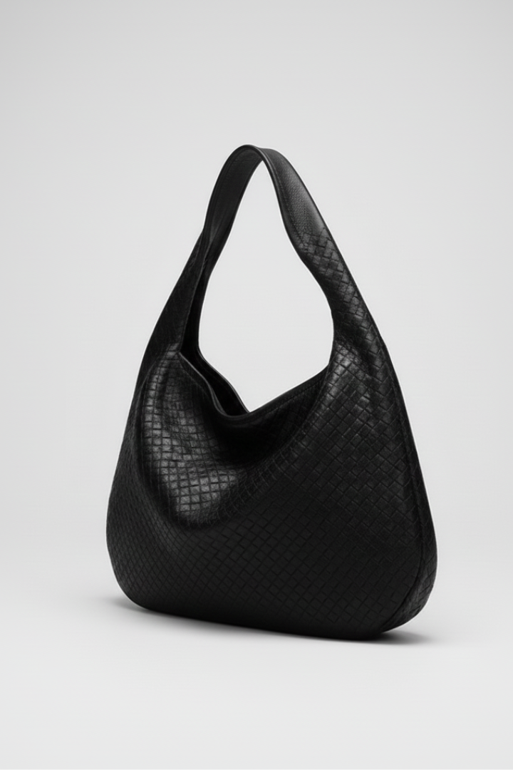 Shoulder Bag Women Woven – Round Hobo Bag with Single Strap