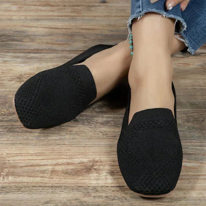 Slip On Loafers Dame – Flade Tekstil Loafers til Hverdag