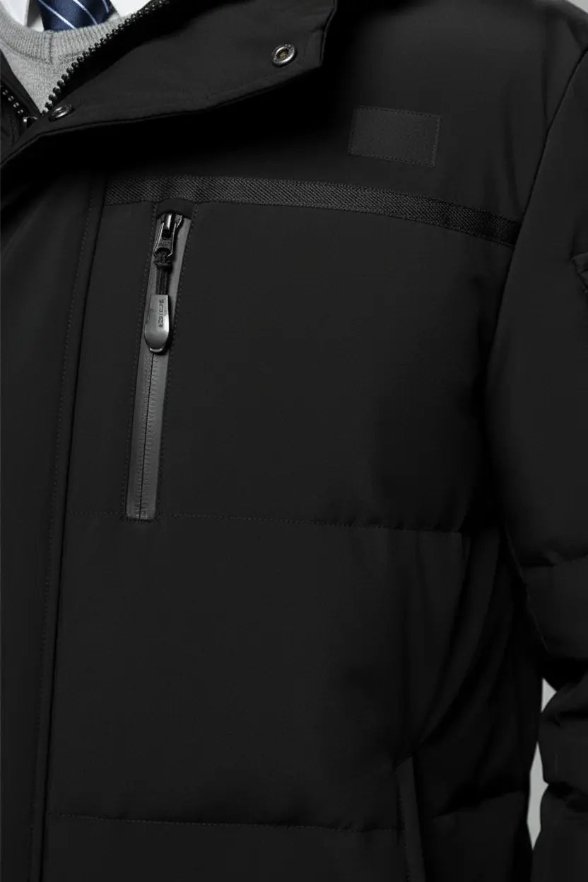 Nikolaj | Vinterjakke Herre – Lang Vandafvisende, Isoleret & Hætte