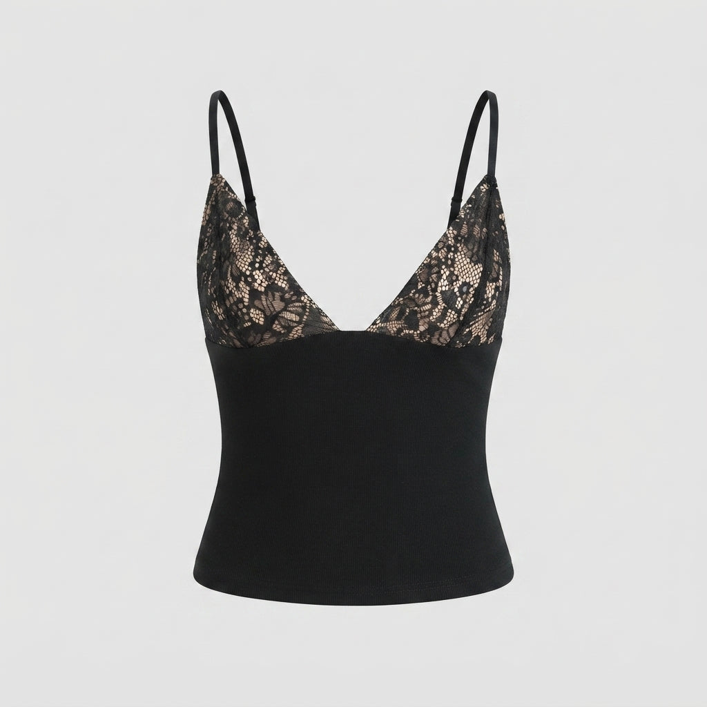 Lace Camisole Top Women V-Neck – Sleeveless Cami for Summer