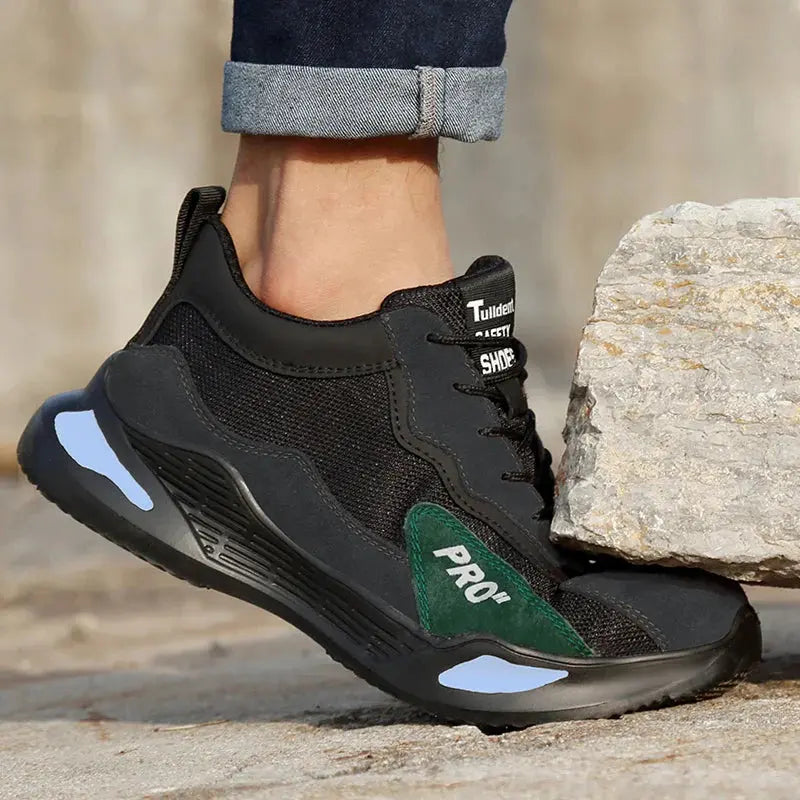 Sikkerhedssko til Mænd | Ståltå & Skridsikker Sål | Komfortable Arbejdssko til Dagligt Brug 2