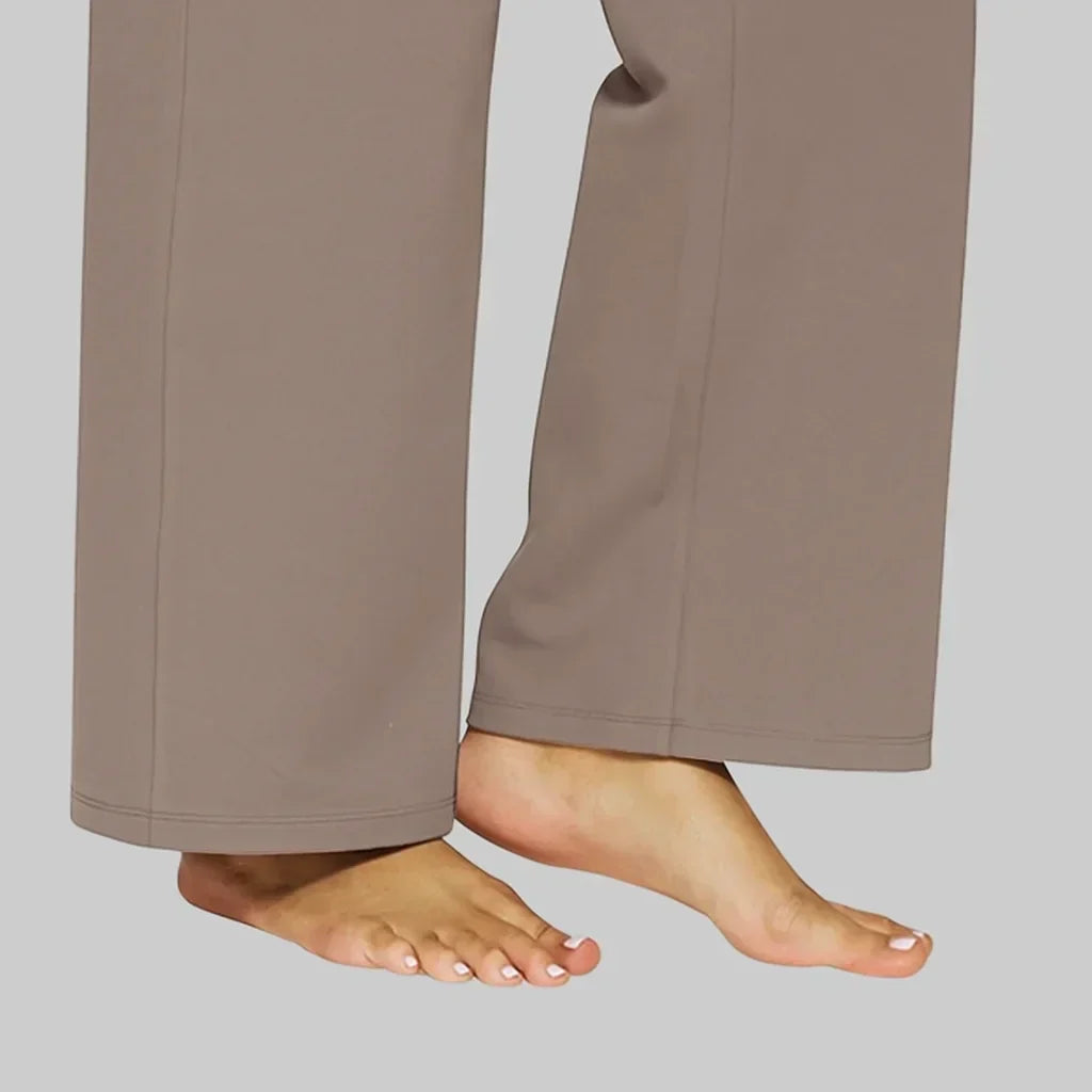 High Waist Wide Leg Stretch Trousers Women