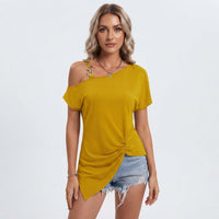 Off-Shoulder Top Dame – Asymmetrisk Skulder Sommertop