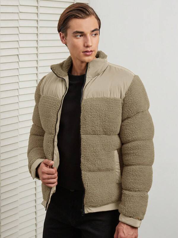 Roman | Løstsiddende Hættet Vinterjakke i Skovgrøn