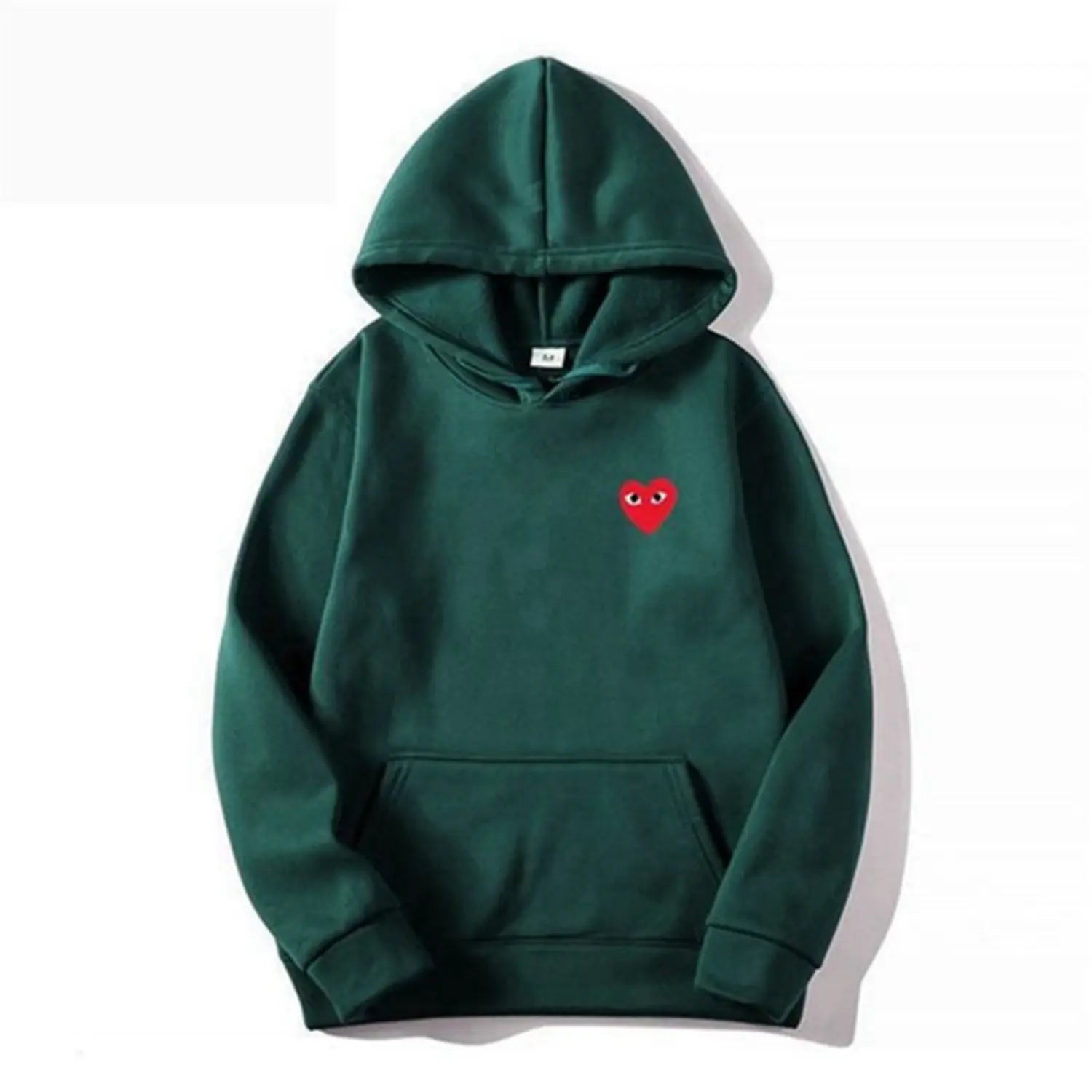 Maja | Sweater Dame – Hoodie Med Hjerteprint, Blød Komfort & Afslappet Pasform
