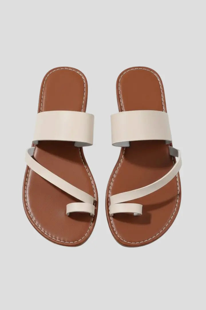 Sandaler dame slip-on spænderem justerbar let syntetisk til sommer Panorla