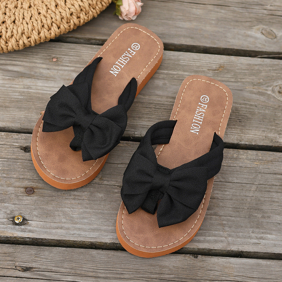 Sandaler Dame med Sløjfe – Sommer Thong Sandaler