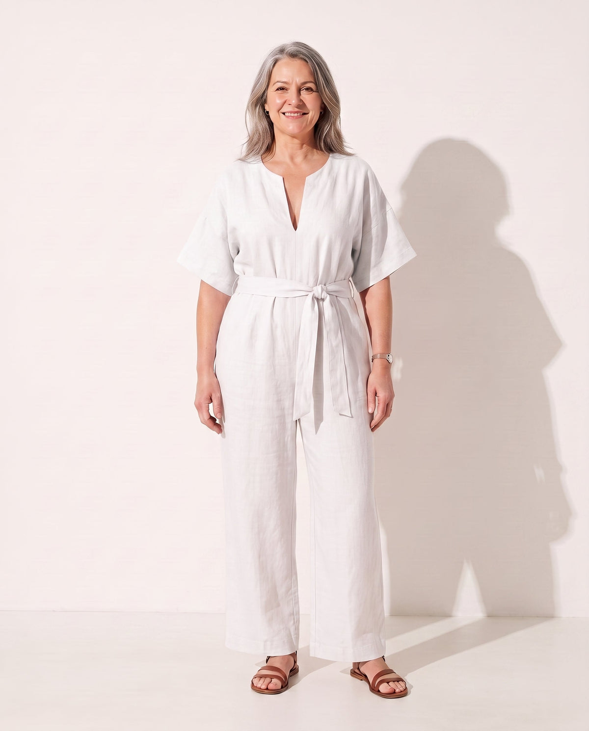 Hør Buksedragt Dame Stroppeløs – Vidde Ben Jumpsuit til Sommer