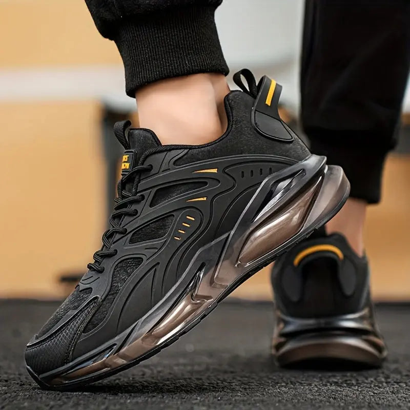 Sneakers til mænd i chunky design med åndbart materiale til daglig brug - Panorla