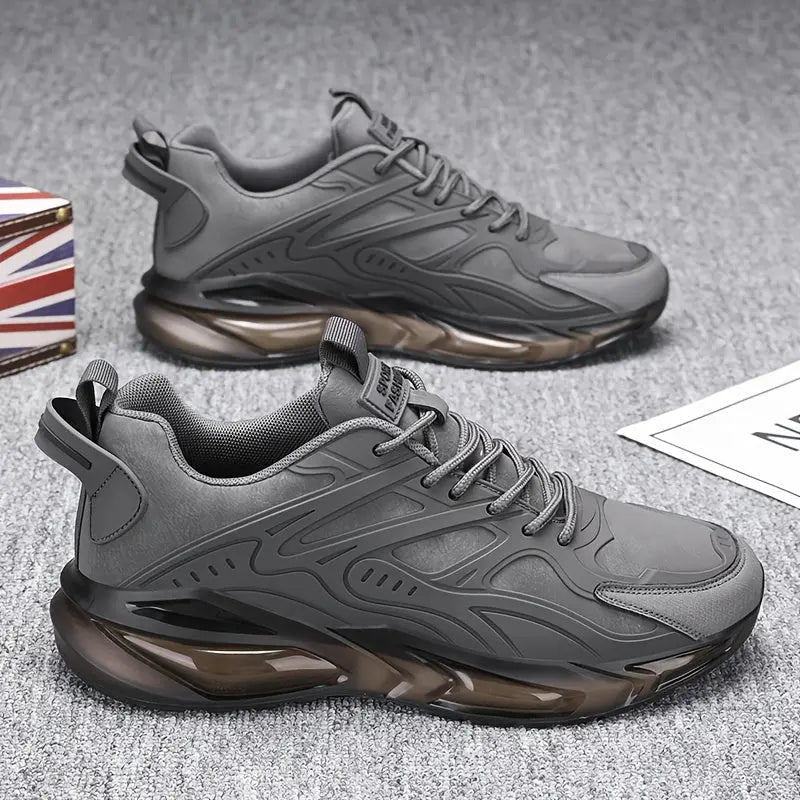 Sneakers til mænd i chunky design med åndbart materiale til daglig brug - Panorla