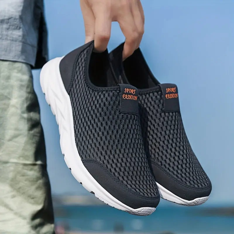Sneakers til mænd – Slip-On Mesh med Letvægtsmodel – Behagelig Komfort til Daglig Brug