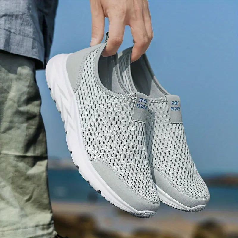 Sneakers til mænd – Slip-On Mesh med Letvægtsmodel – Behagelig Komfort til Daglig Brug