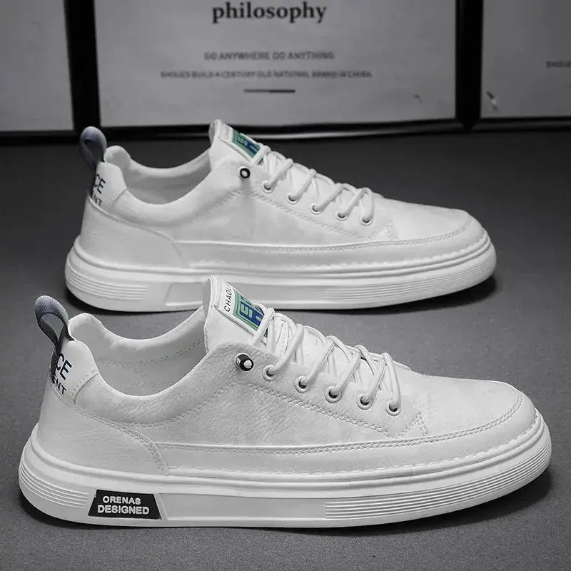 Platformsneakers herre hvid – Fuld visning – Sporty og komfortabel stil