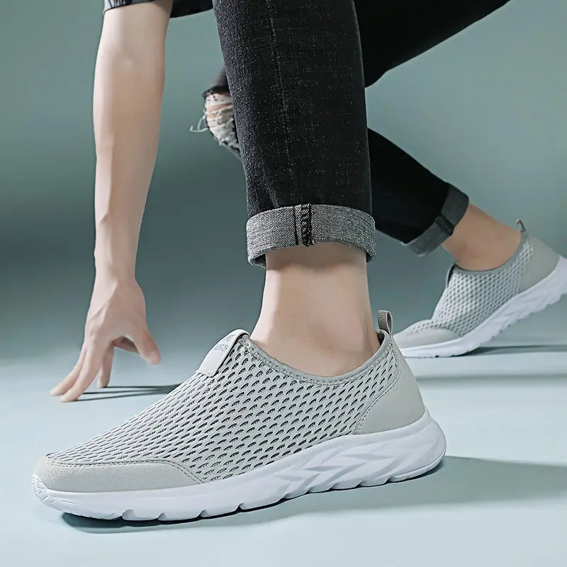 Sneakers til mænd – Slip-On Mesh med Letvægtsmodel – Behagelig Komfort til Daglig Brug