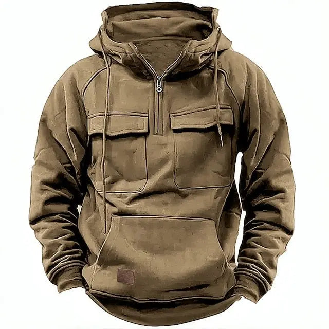 Hættetrøje Mænd | Hoodie med Justerbar Hætte og Kængurulomme | Komfortabel til Kølige Dage 2