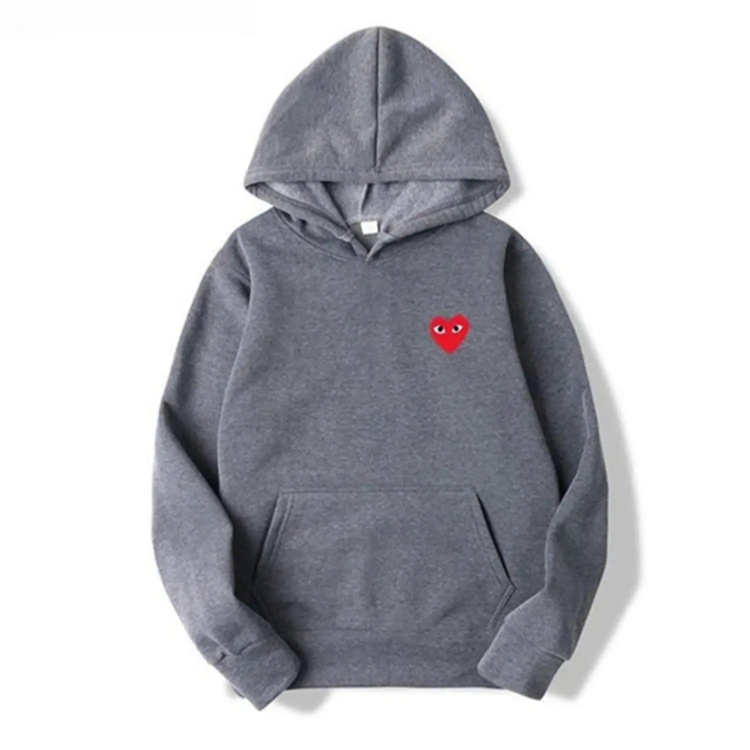 Maja | Sweater Dame – Hoodie Med Hjerteprint, Blød Komfort & Afslappet Pasform