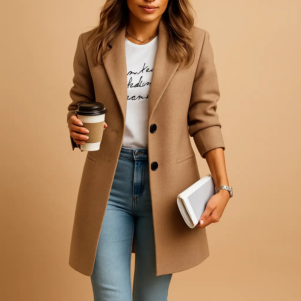 Lang uldfrakke til kvinder – elegant og tidløs overcoat