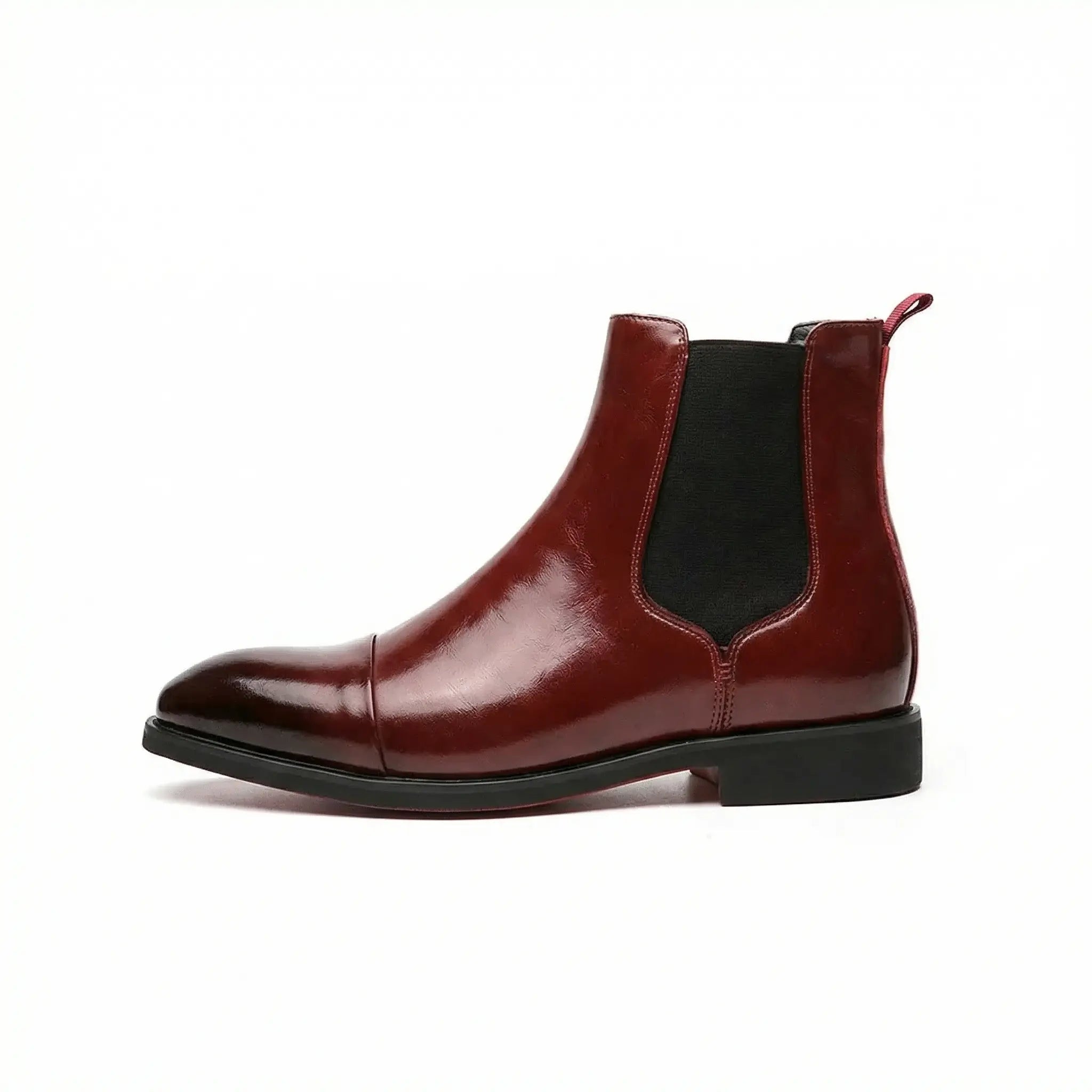 Men's Chelsea Boots Genuine Leather Red Sole Chelsea Slip-on Boots