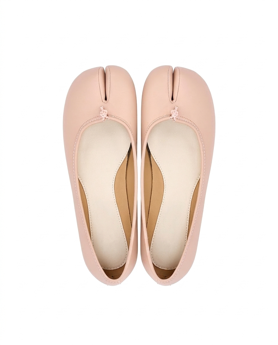 Tabi Ballet Flats Women – Split Toe Microfibre Leather