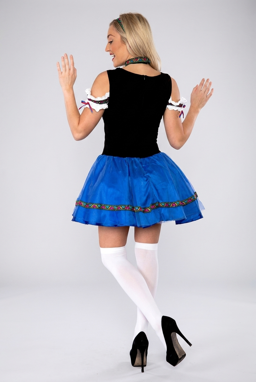 Oktoberfest Kostume Dame Dirndl – Kjole med Bluse og Forklæde