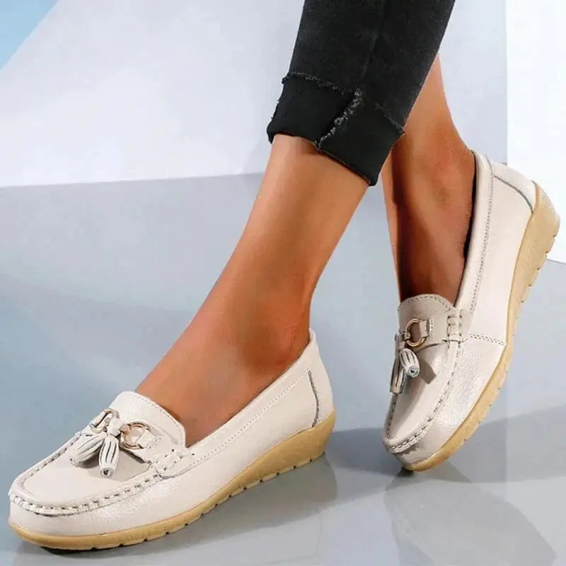 Ortopædiske Læder Loafers med Skridsikker Sål | Komfortabel Slip-On til Daglig Brug 2