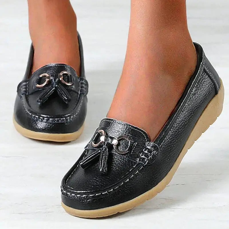Ortopædiske Læder Loafers med Skridsikker Sål | Komfortabel Slip-On til Daglig Brug 9