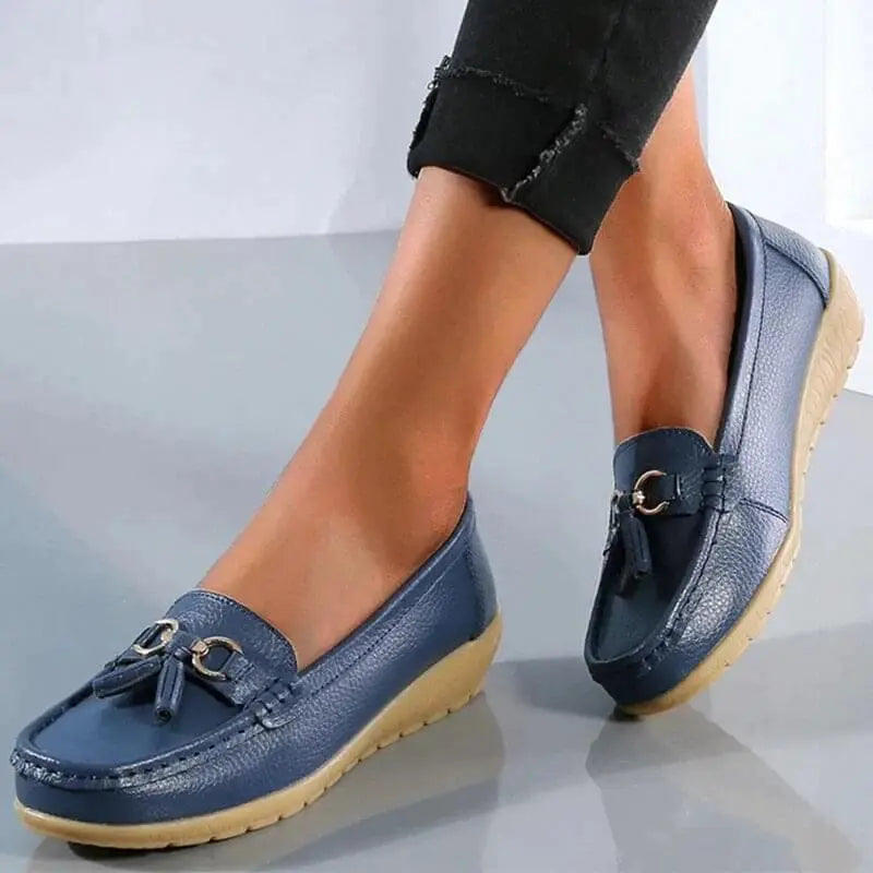 Ortopædiske Læder Loafers med Skridsikker Sål | Komfortabel Slip-On til Daglig Brug 8