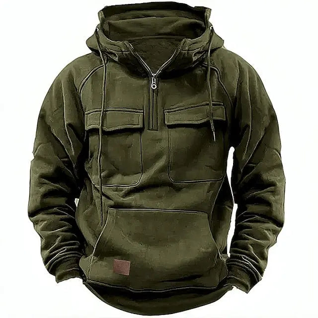 Hættetrøje Mænd | Hoodie med Justerbar Hætte og Kængurulomme | Komfortabel til Kølige Dage 4