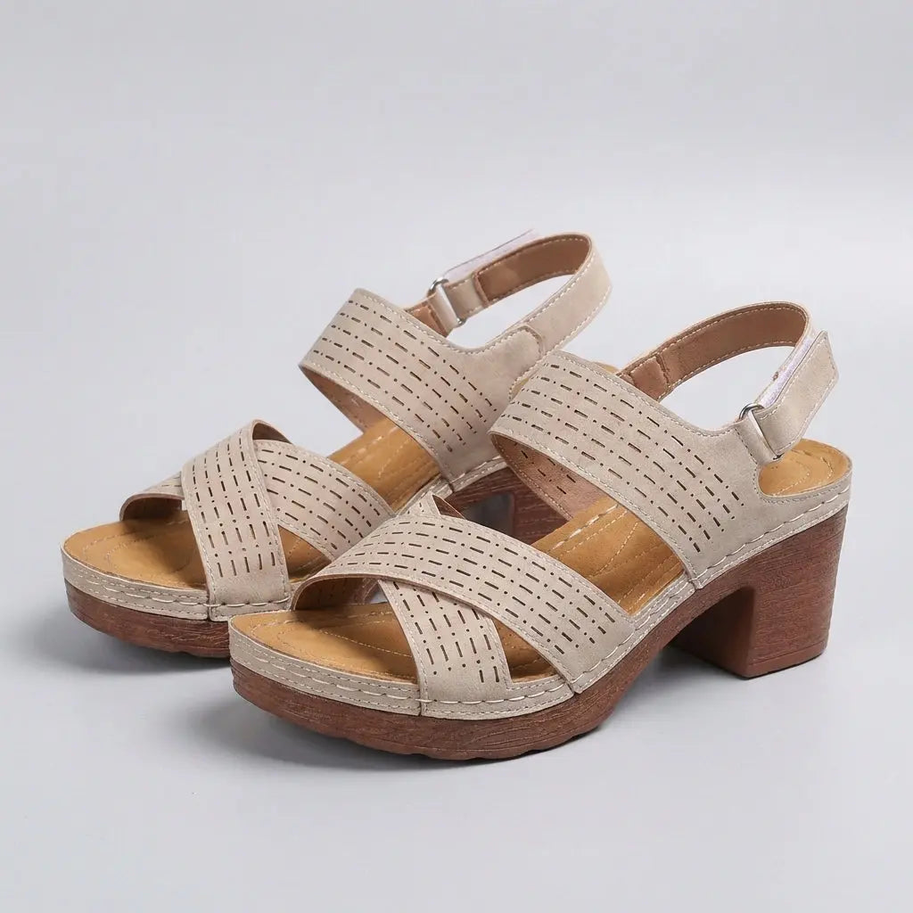 Ortopædiske Sandaler Dame | Platform Sandaler med Blokhæl & Ergonomisk Design for Komfort 6