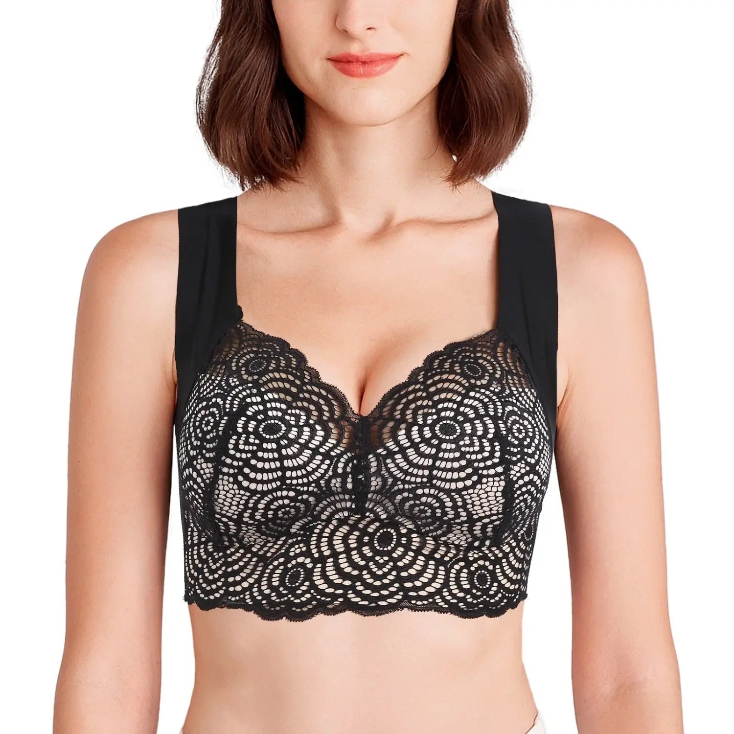 Blonde BH Uden Bøjle | Plus Size Tynd Cup med Elegant Blonde Design | Komfortabel Pasform til Daglig Brug 3