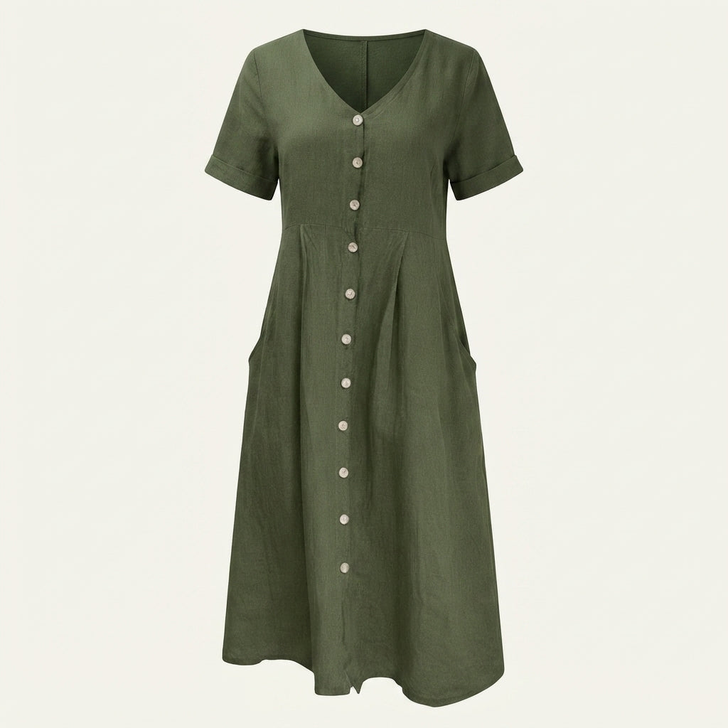 Button-Front Shirt Dress Women – Light Summer Dress
