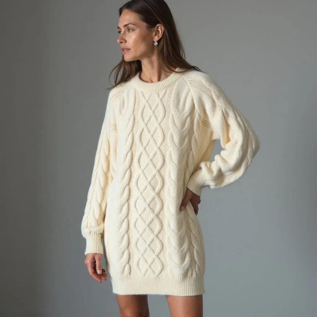Signe | Sweater Dame – Rund Hals, Klassisk Pasform & Varm Komfort Til Vinter