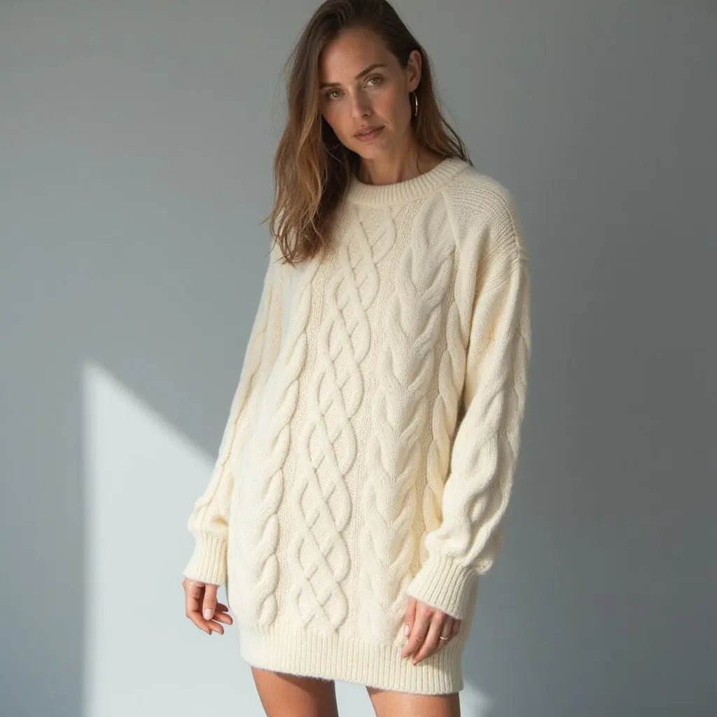 Signe | Sweater Dame – Rund Hals, Klassisk Pasform & Varm Komfort Til Vinter
