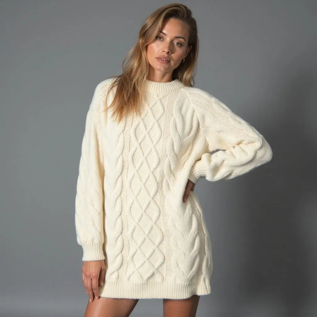 Signe | Sweater Dame – Rund Hals, Klassisk Pasform & Varm Komfort Til Vinter