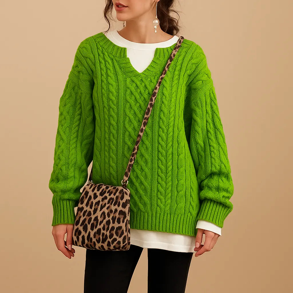 Chunky Striktrøje Dame | Oversize Design med Rund Hals | Komfortabel og Elegant til Koldere Dage 6