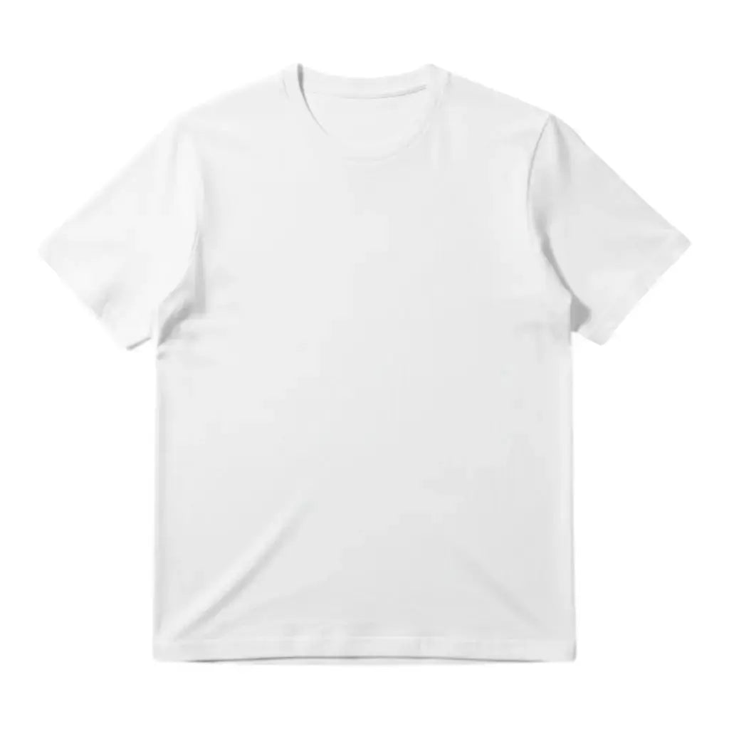Panorla white cotton t-shirt for men with short sleeves and a round neck. Comfortable and casual.
