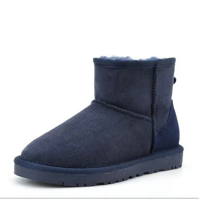 Women's Sheepskin Ankle Boots – Genuine Fur, Warm Slip-On